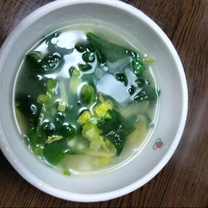 キャベツ春菊ニラ味噌汁